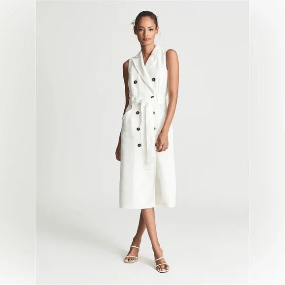 Reiss | Dresses | Reiss Dana Linen Blend Midi Dress | Poshmark